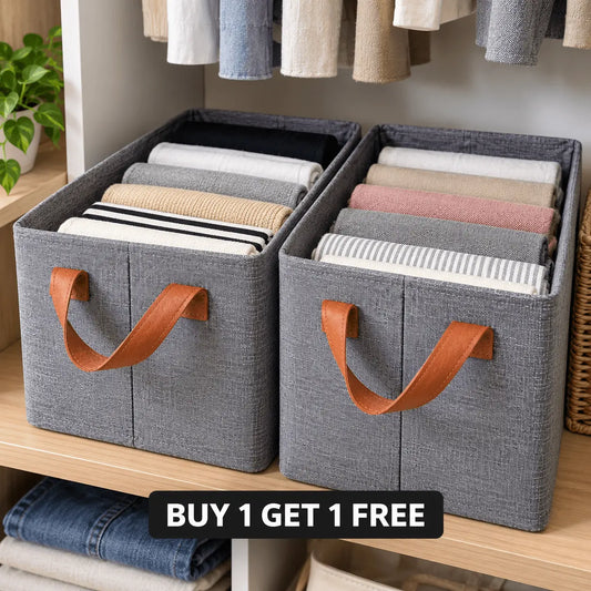 Multifunctional Foldable Storage Organizer Boxes (Set of 2)