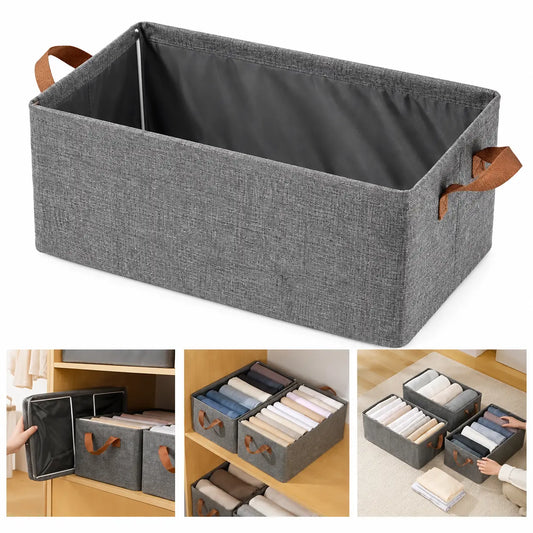 Multifunctional Foldable Storage Organizer Boxes (Set of 2)